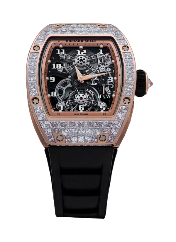 Tourbillon IN Rose Gold With Pave Diamond Case