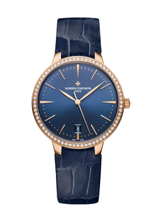 Self-Winding 36.5MM Pink Gold Diamond Set Midnight Blue Dial