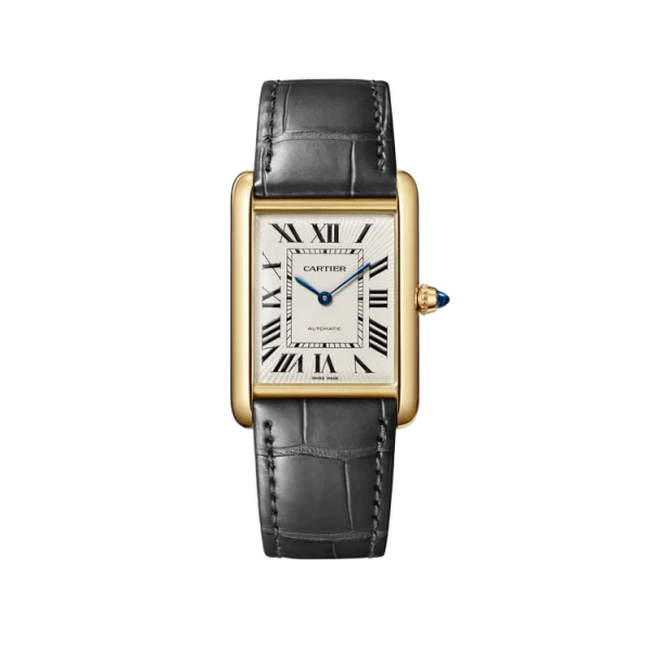 Tank LOUIS 18K YELLOW GOLD SILVER YELLOW VARNISH SIZE LARGE