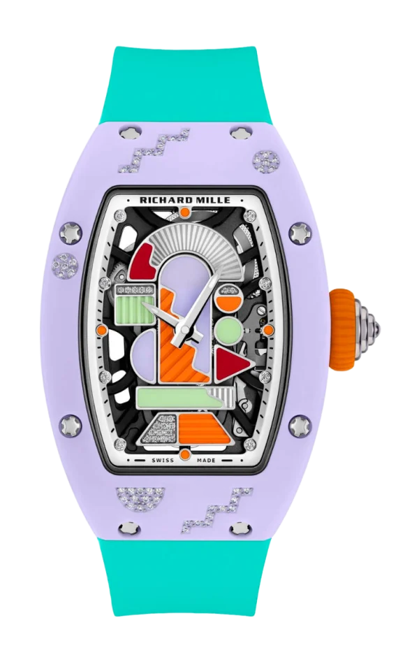 Automatic Winding Coloured Ceramics Lavender Pink