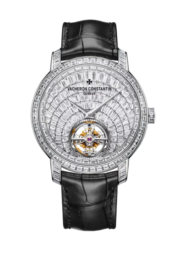 Tourbillon High Jewellery 41MM White Gold Full Baguette Diamonds