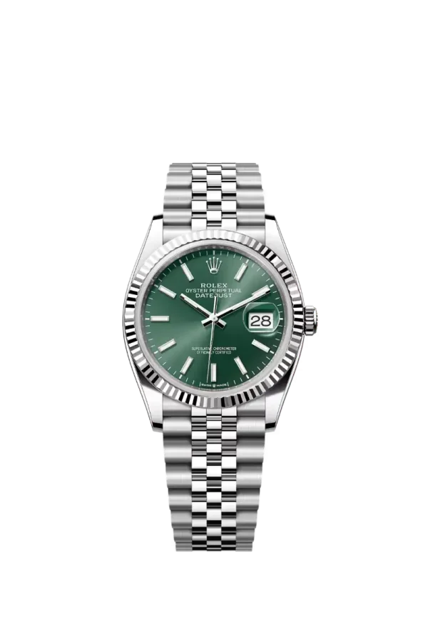Mint Green Index Fluted Bezel 36MM Jubilee