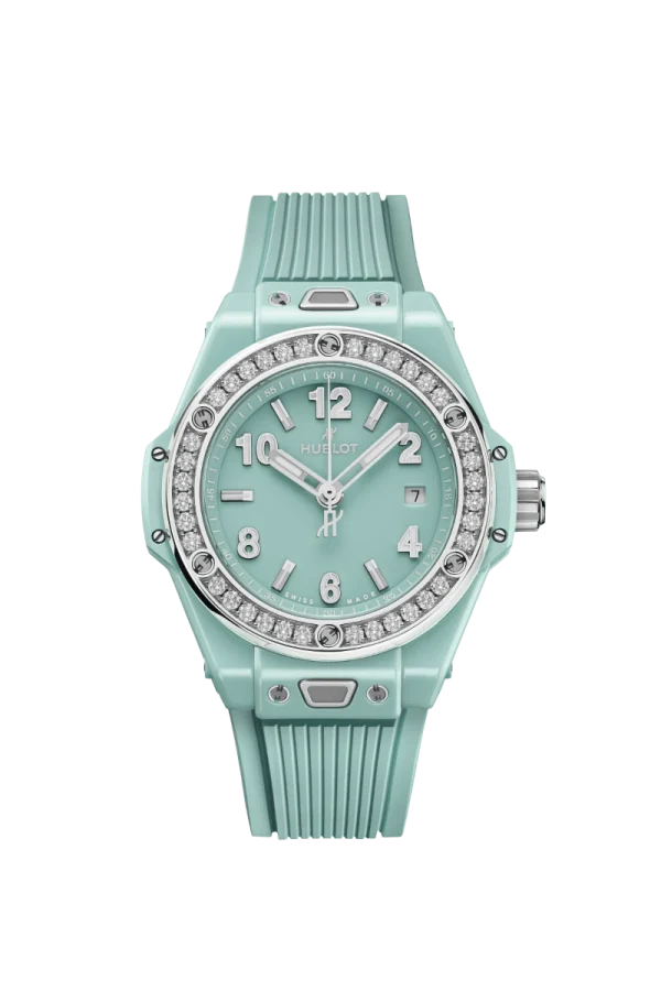 One Click Mint Green Ceramic Diamonds 33MM