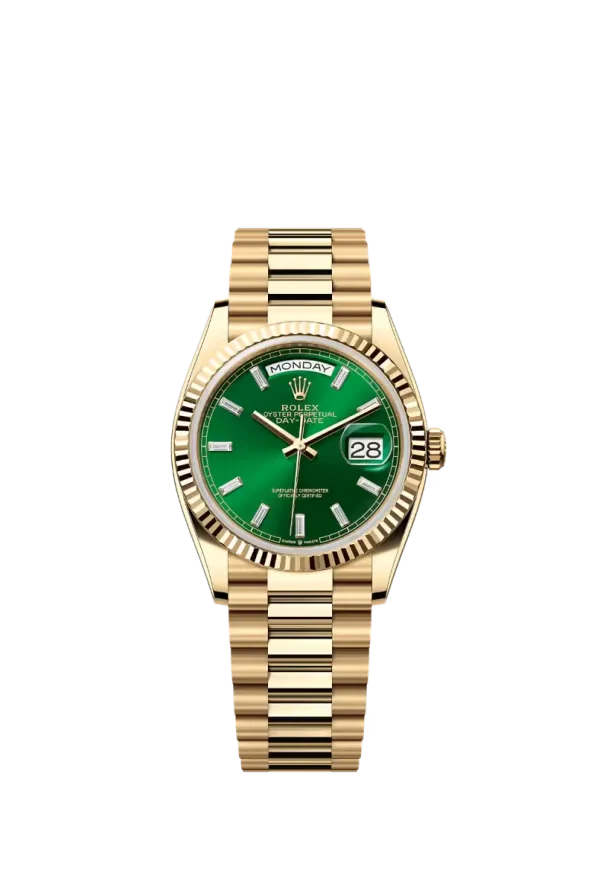Green Baguette Diamond 36MM