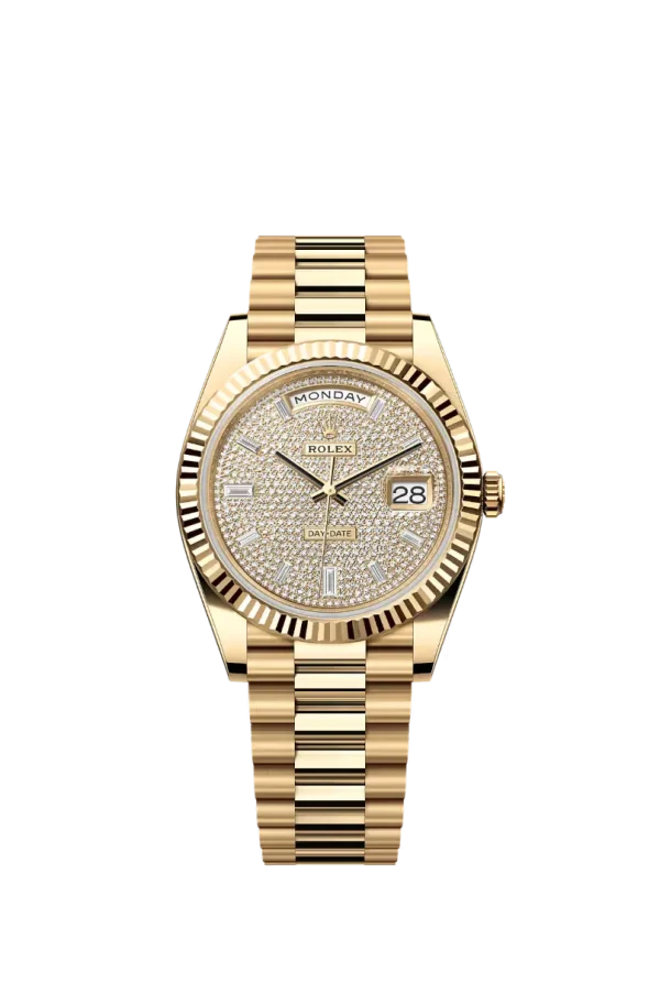 Diamond-Paved & Baguette Diamond 40MM