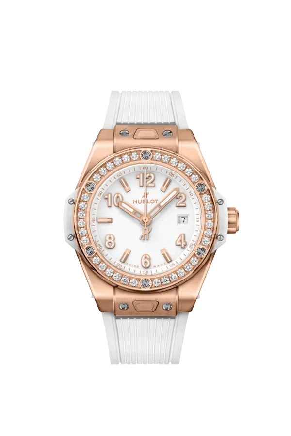 One Click King Gold White Diamonds 33MM