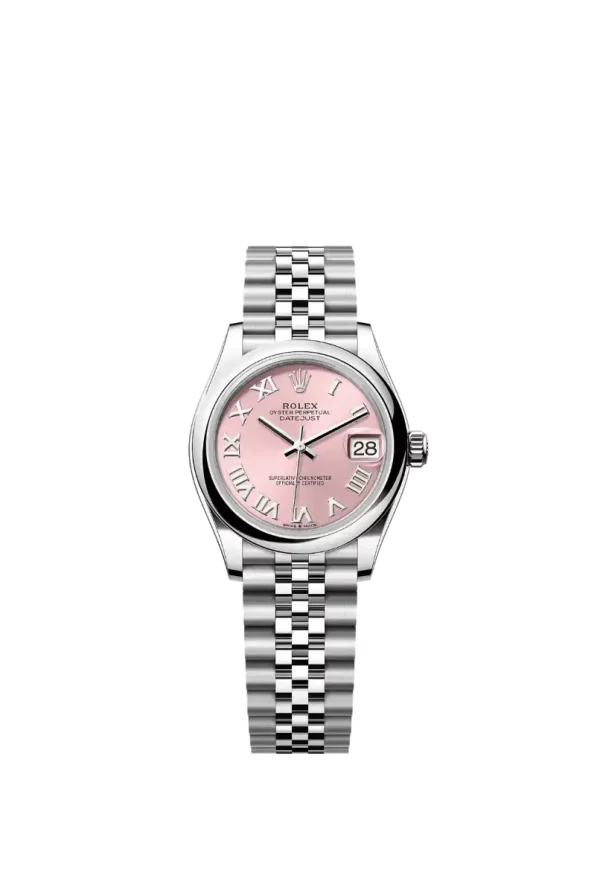 Pink Roman Smooth Bezel 31MM Jubilee