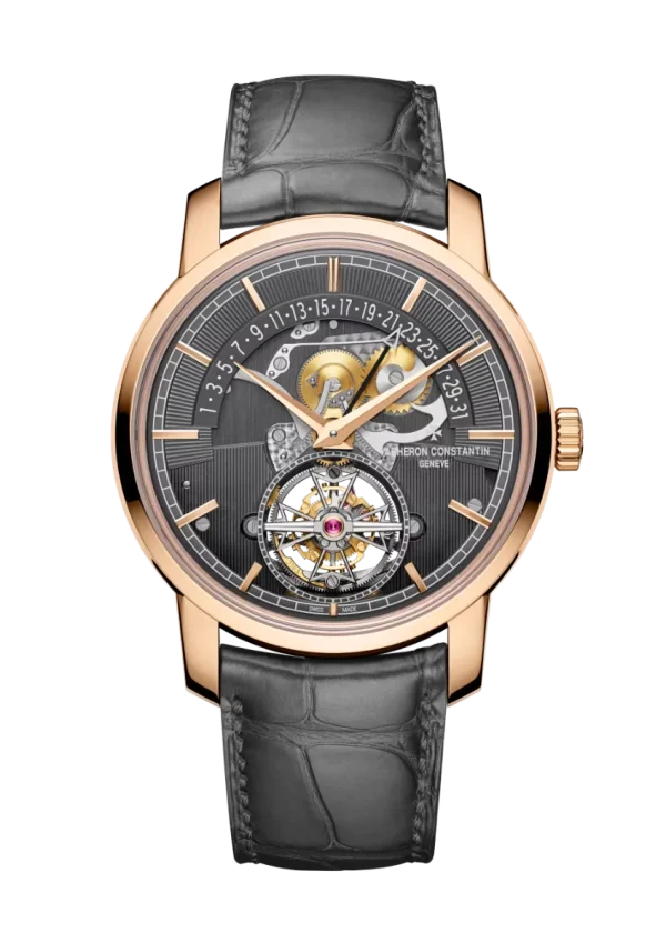Tourbillon Retrograde Date Openface 41MM Pink Gold Slate Grey Dial