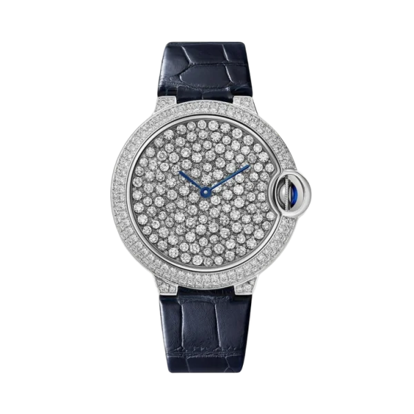 18K White Gold Full Diamond Dial 37MM