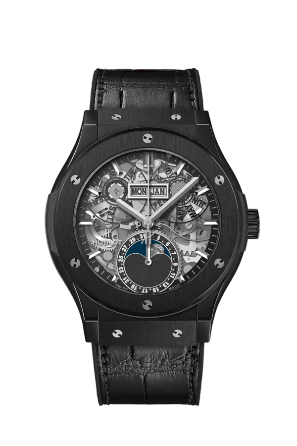 Aerofusion Moonphase Black Ceramic 42MM