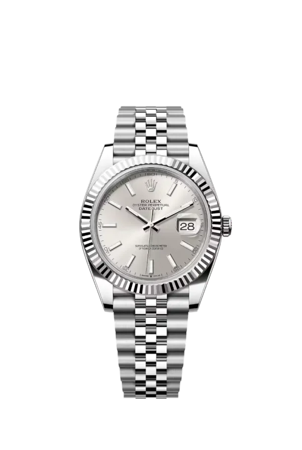Silver Index Fluted Bezel 41MM Jubilee