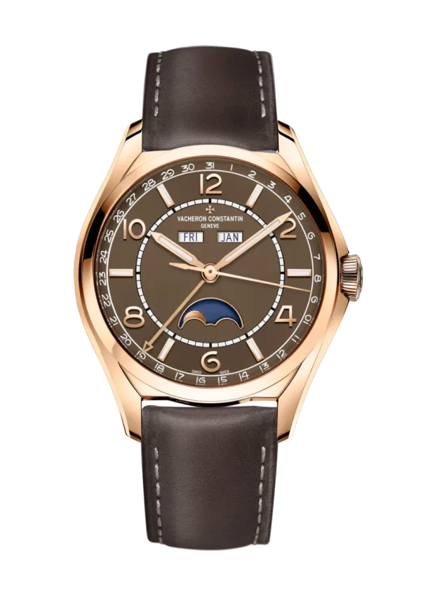 Complete Calendar 40MM Pink Gold Sepia Brown Dial