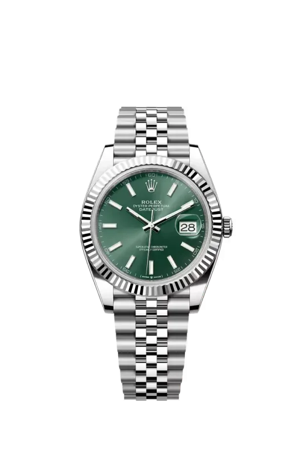 Mint Green Index Fluted Bezel 41MM Jubilee