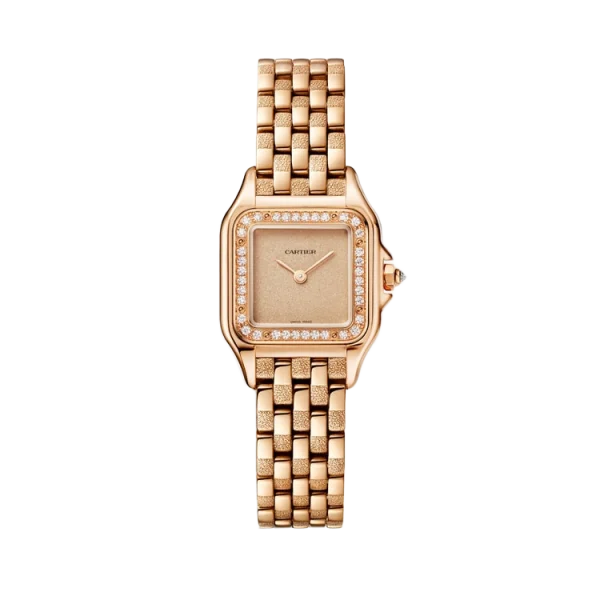 18K Rose Gold Diamond Set Sparkling Dial Small Model