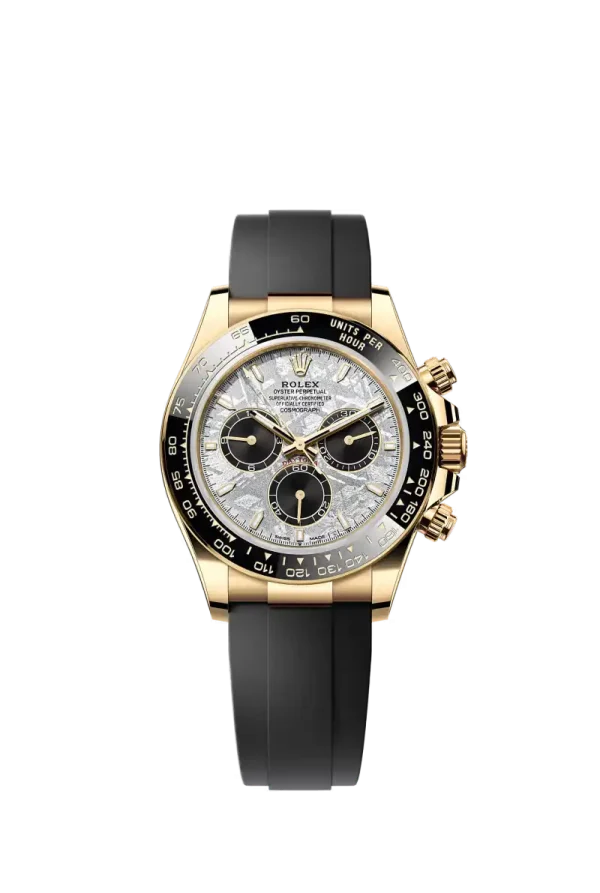 Yellow Gold Meteorite Dial.