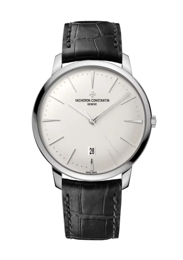 Self-Winding 40MM White Gold Silver Opaline Dial