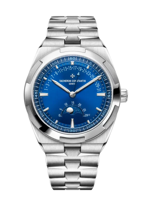 Moon Phase Retrograde Date 41MM Steel Blue Dial