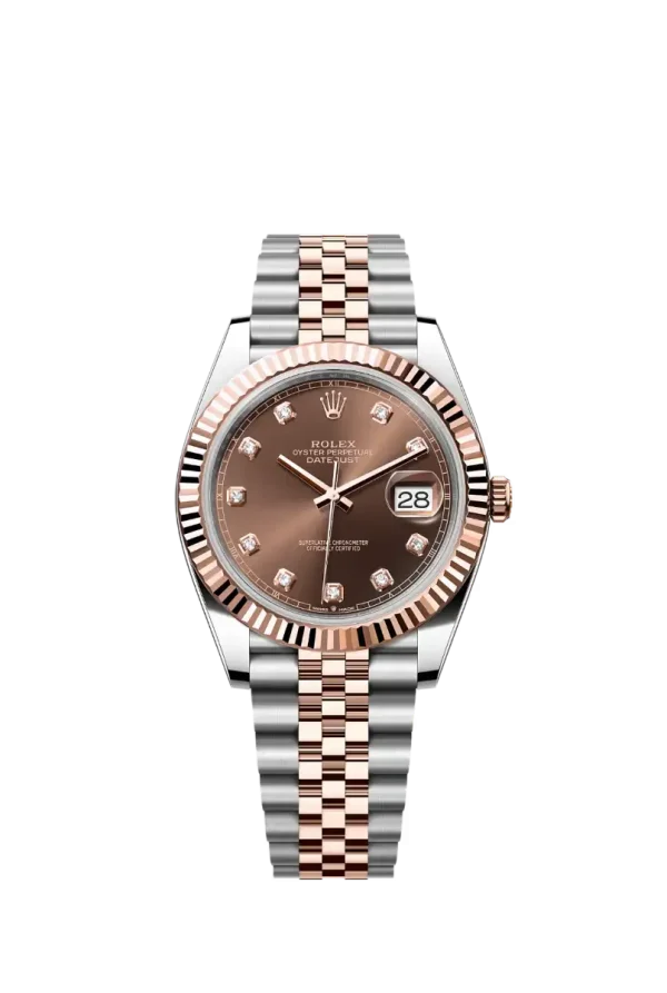 Chocolate Diamond Fluted Bezel 41MM Jubilee