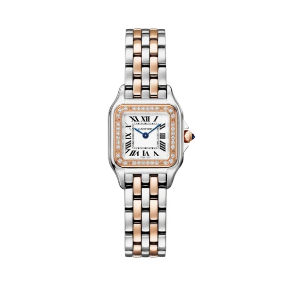Steel AND Rose Gold Diamond Silvered Dial Small Model