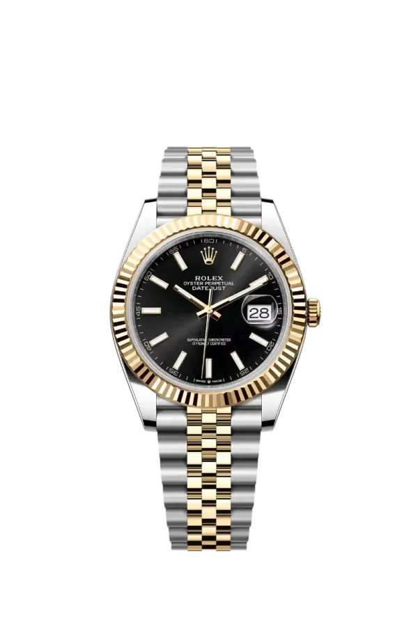 Bright Black Index Fluted Bezel 41MM Jubilee