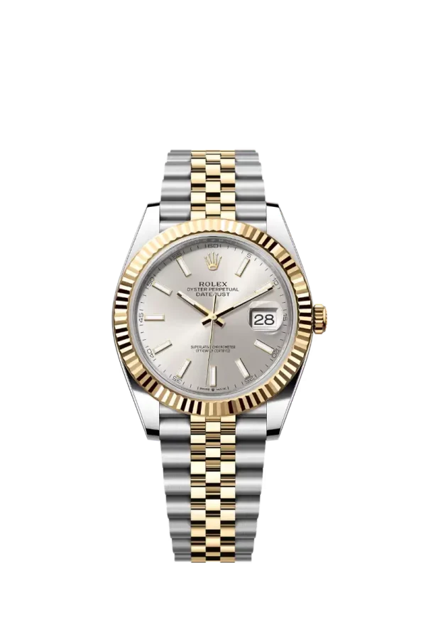 Silver Index Fluted Bezel 41MM Jubilee
