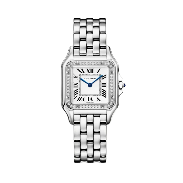 Steel Diamond Silvered Dial Medium Model