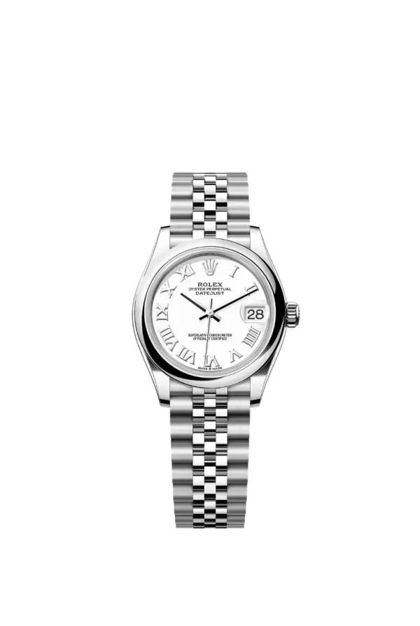 White Roman Smooth Bezel 31MM Jubilee