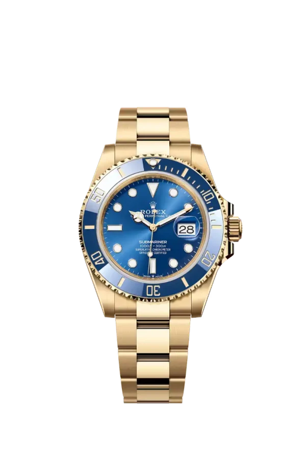 Blue Dial Cerachrom Bezel 18K Yellow Gold