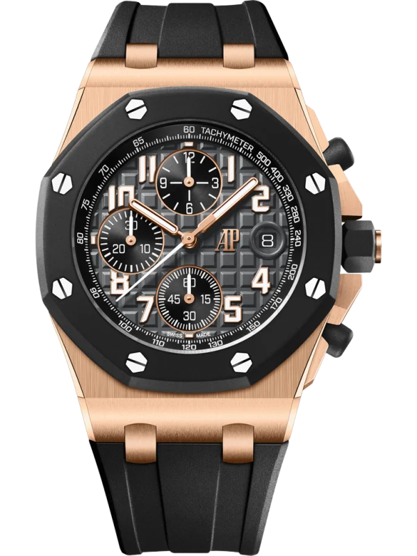 Selfwinding Chronograph Pink Gold & Black Rubber 42MM