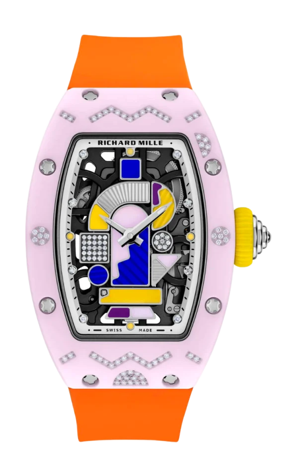 Automatic Winding Coloured Ceramics Blush Pink