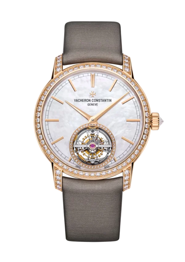 Tourbillon 39MM Pink Gold Jewellery Diamond Set