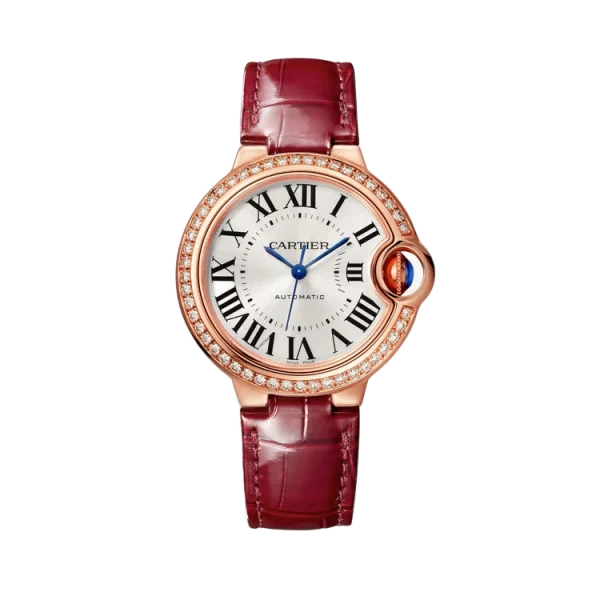 18K Rose Gold Diamond Silver Sunray Dial 33MM