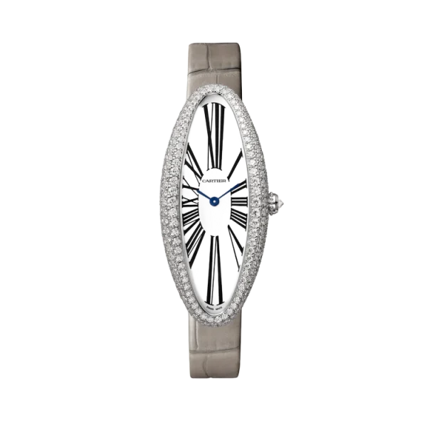 18K White Gold Diamonds Allongée Medium Model