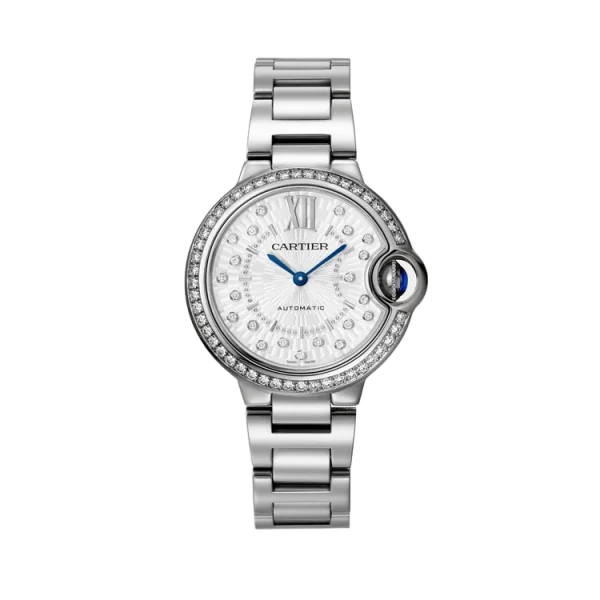 Steel Diamond Matte Silvered Sunray Dial 33MM