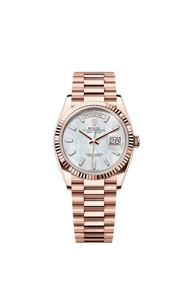 White Mop Baguette Diamond 36MM