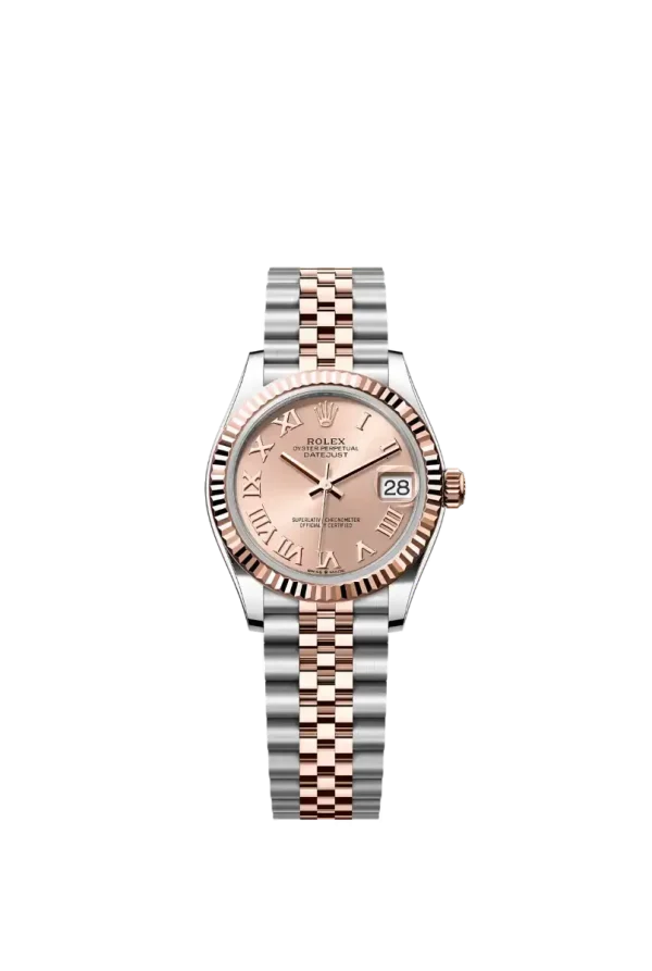 Rosé Roman Fluted Bezel 31MM Oyster Everose Rolesor