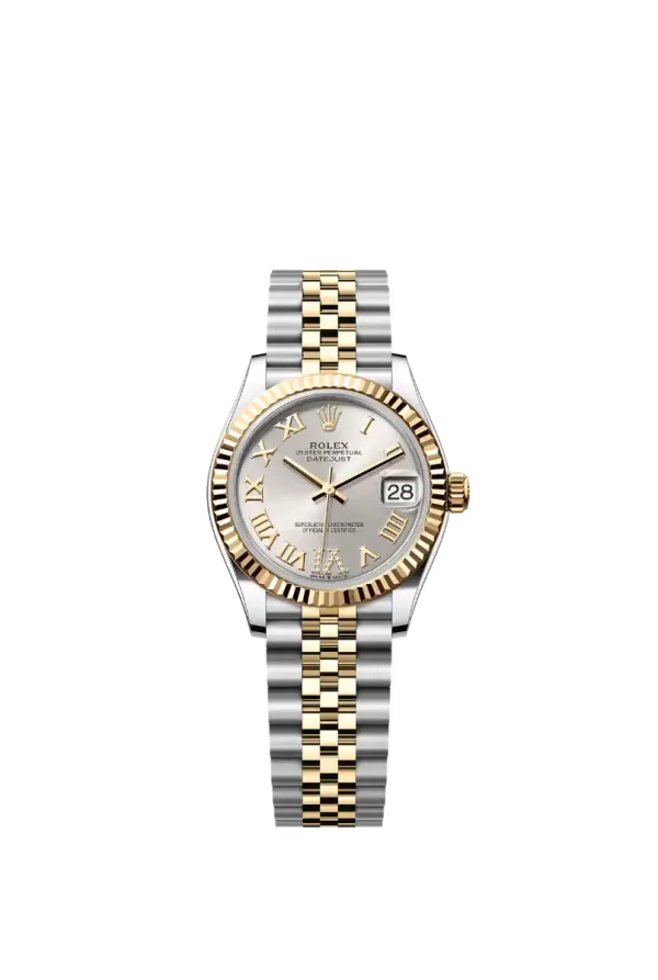 Silver Roman Vi Diamond Fluted Bezel 31MM Jubilee