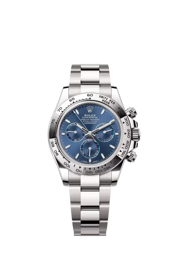 White Gold Bright Blue Dial.