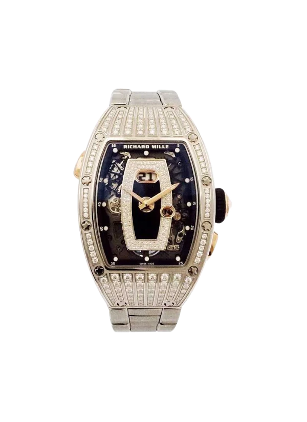 Ladies Automatic IN White Gold With Pave Diamond Bezel