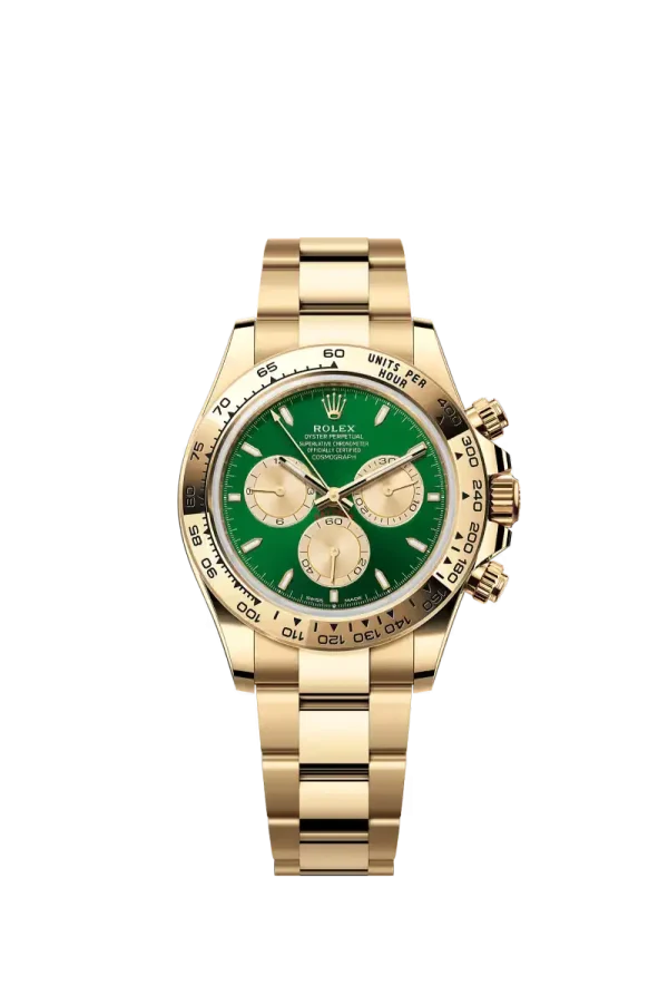 Yellow Gold Green Dial.