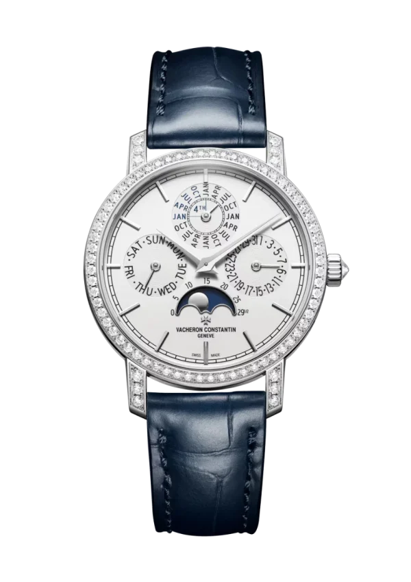 Perpetual Calendar Ultra-Thin 36.5MM White Gold Diamond Set