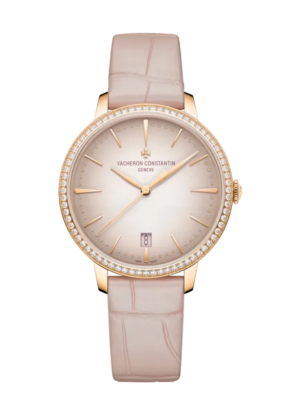 Self-Winding 36.5MM Pink Gold Diamond Set Blush Pink Gradient Dial
