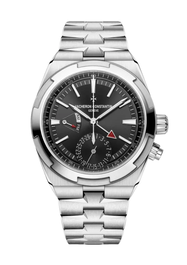 Dual Time 41MM Steel Black Dial