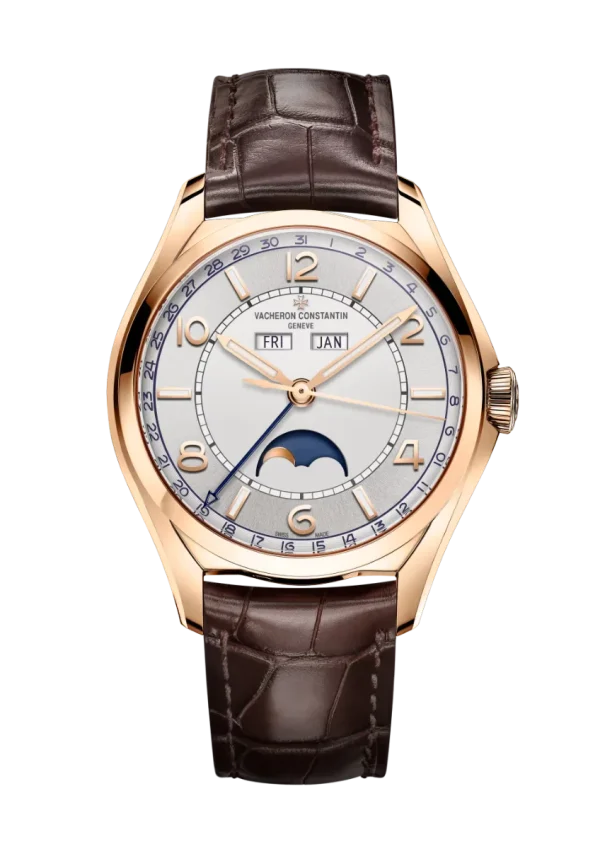Complete Calendar 40MM Pink Gold Silver Dial
