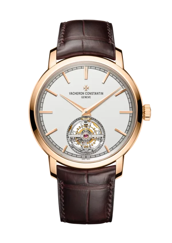 Tourbillon 41MM Pink Gold Silver Opaline Dial