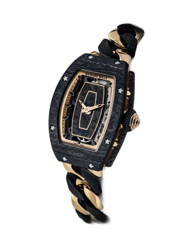 Automatic Winding Carbon & 18K Gold Link Bracelet
