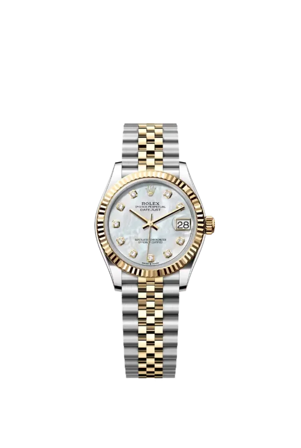 White Mop Diamond Fluted Bezel 31MM Jubilee
