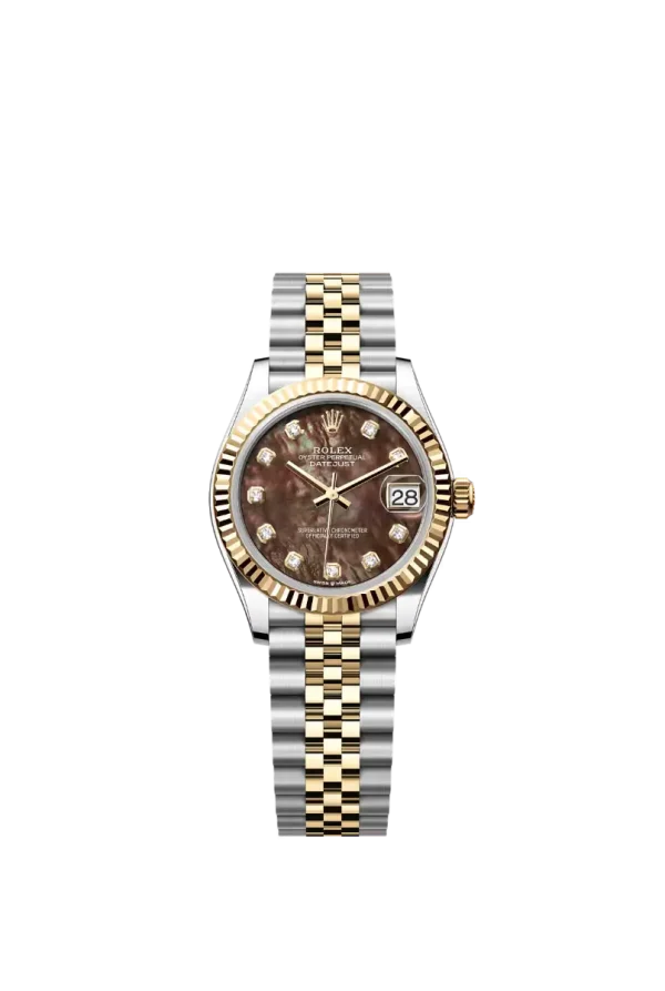 Black Mop Diamond Fluted Bezel 31MM Jubilee