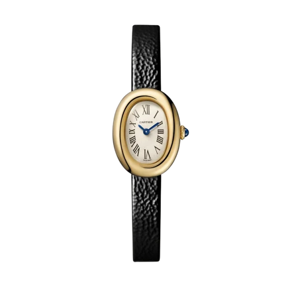 18K Yellow Gold Black Patent Leather Mini Model