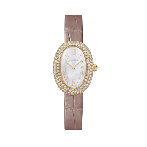 18K Yellow Gold Diamond Set Mother-Of-Pearl Dial Small Model
